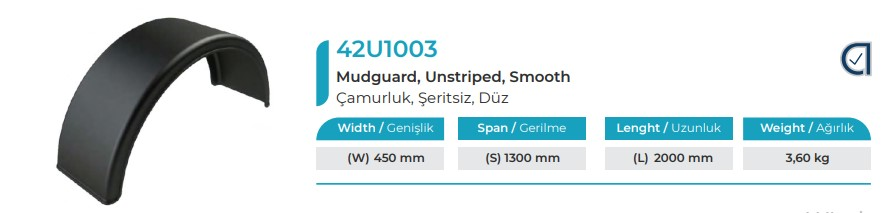 CAMURLUK 450 X 1300 X 2000 MM PILOT SERITSIZ DUZ